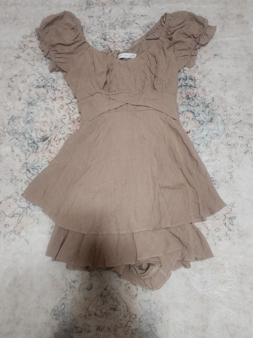 Altar'd State Taupe Double Layered Romper